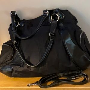 DKNY NYLON TOTE BAG 13X18 WITH ADDITIONAL SHOULDER STRAP 23”